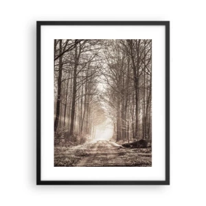 Plakat w czarnej ramie - Leśna katedra - 40x50 cm