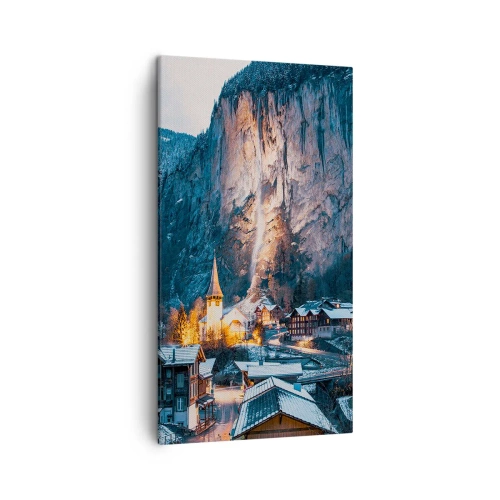 Obraz na płótnie - Świetlisty duch zimy - 45x80 cm