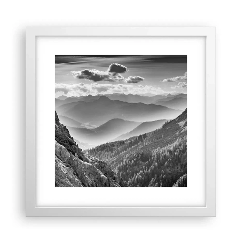 Plakat w białej ramie - Aż po horyzont - 30x30 cm