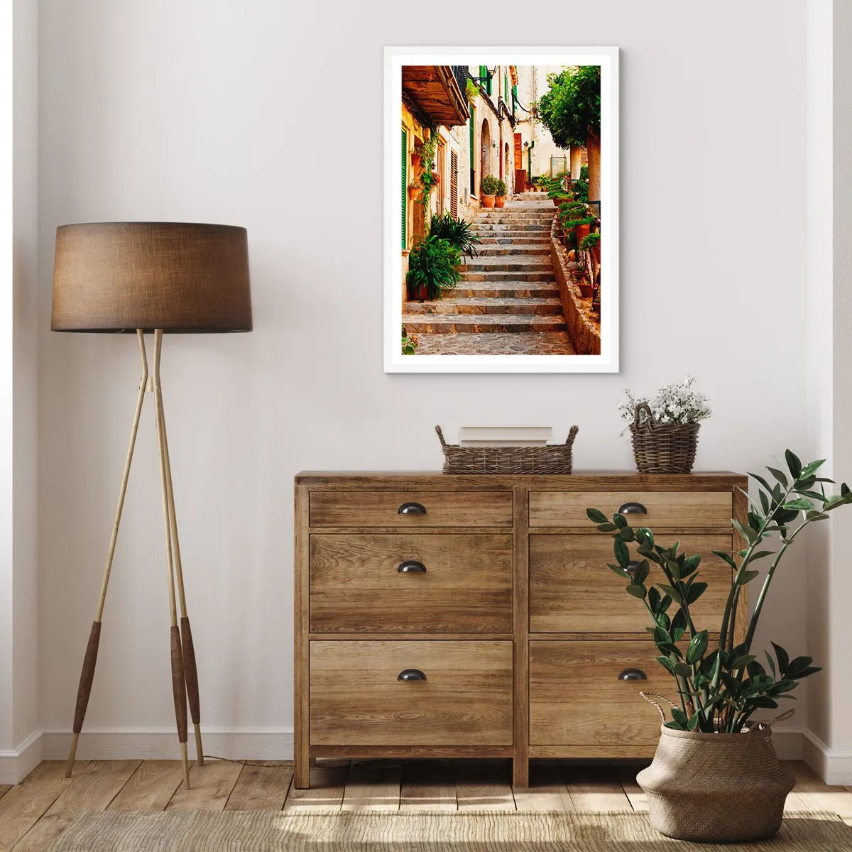 Plakat w białej ramie - Czar hiszpańskich wakacji - 30x40 cm