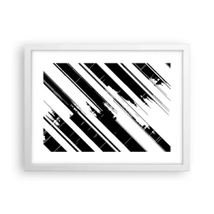 Plakat w białej ramie - Kompozycja intensywna i dynamiczna - 40x30 cm