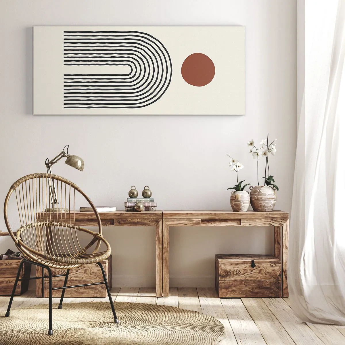 Obraz na płótnie - Magnetyzm kształtów i barw - 100x40 cm