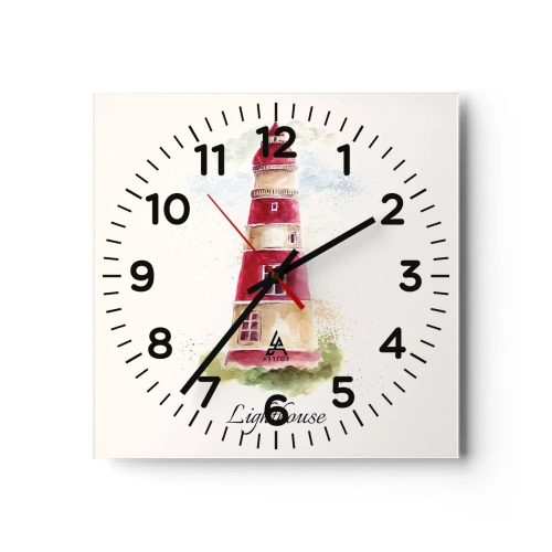 Zegar ścienny - Wokół zawsze pogoda - 40x40 cm