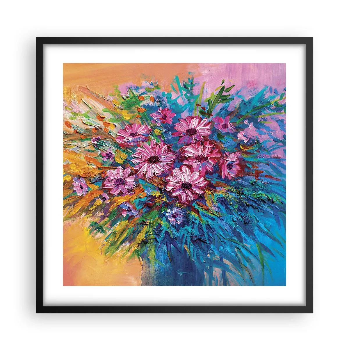 Plakat w czarnej ramie - Energia życia - 50x50 cm