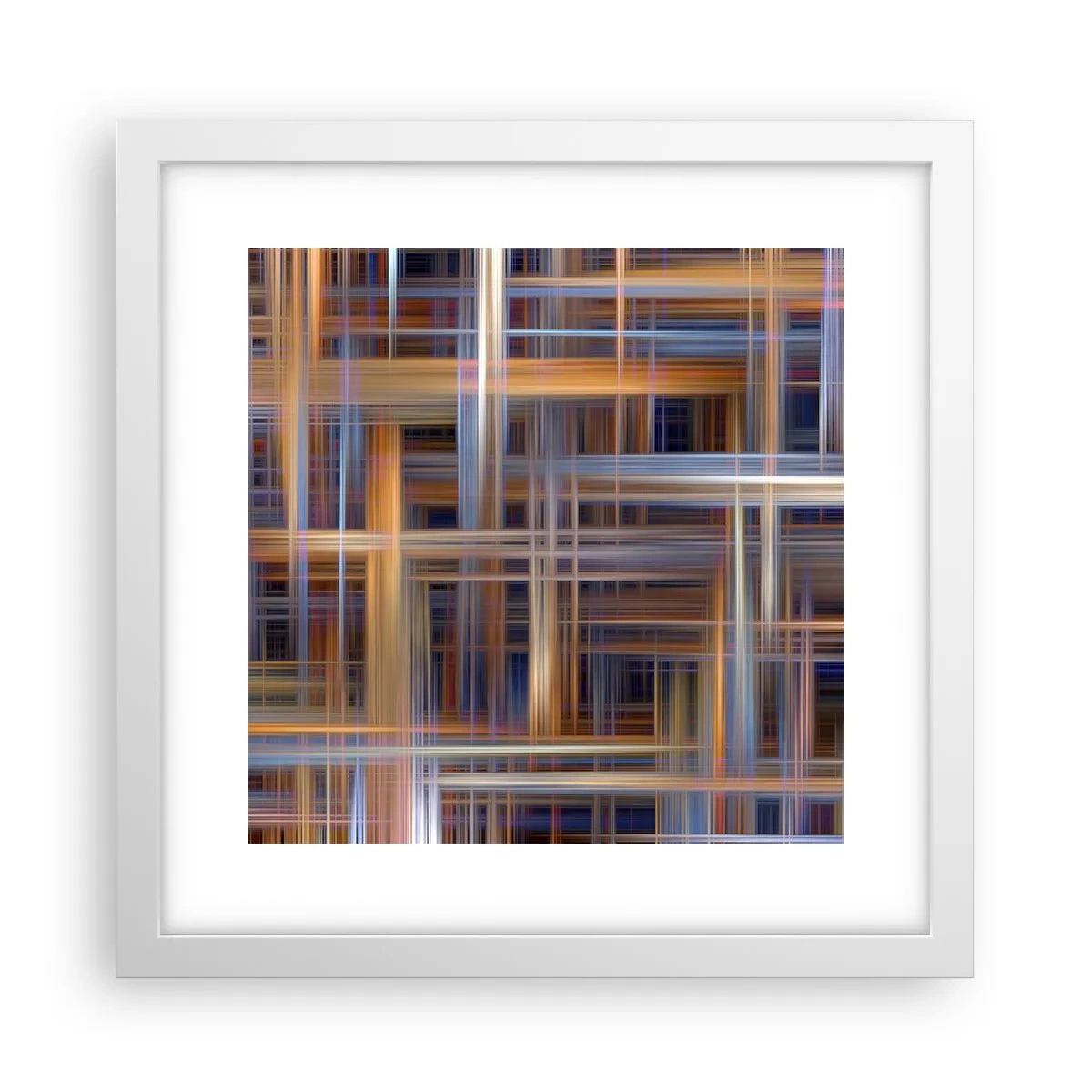 Plakat w białej ramie - Utkane ze światła - 30x30 cm