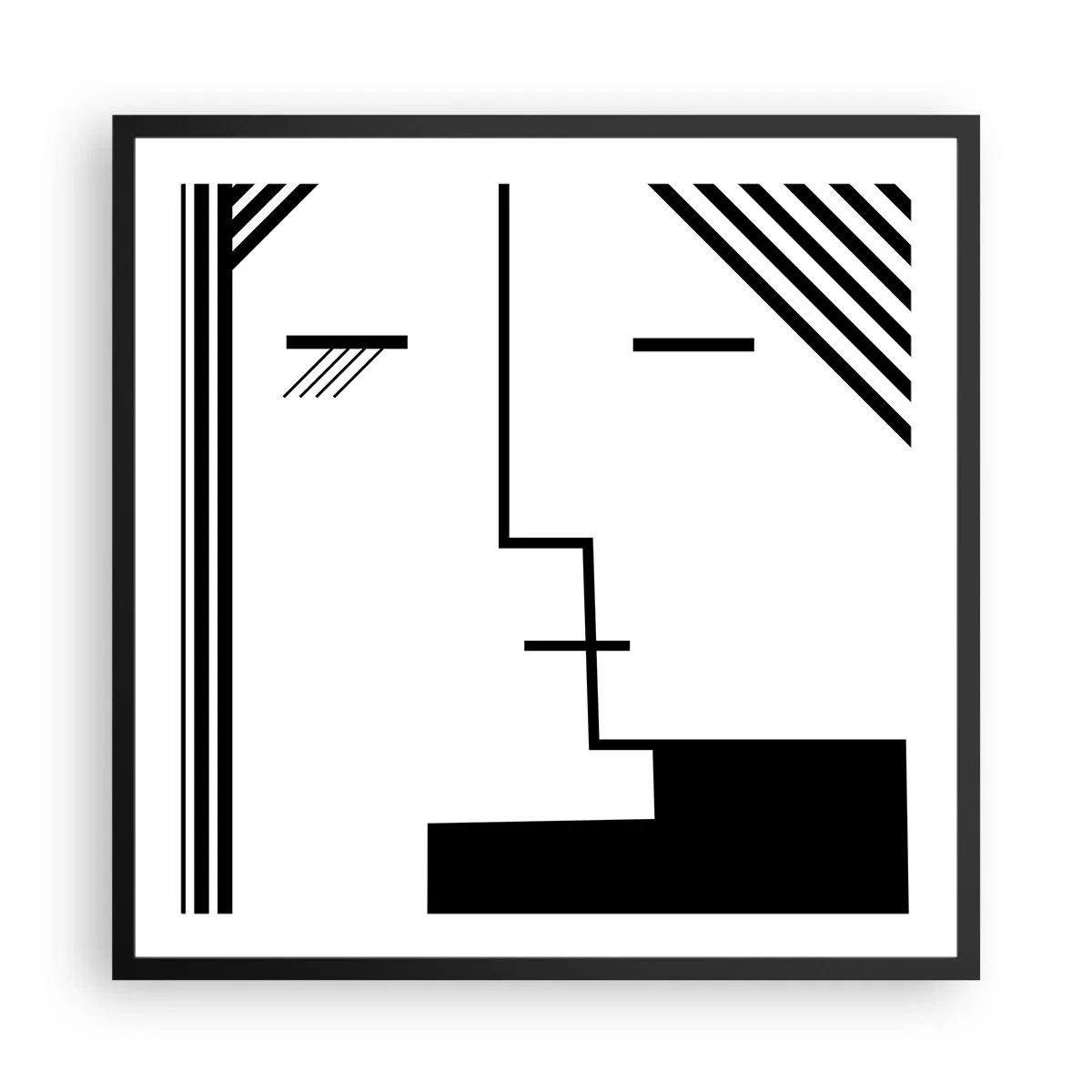Plakat w czarnej ramie - Po prostu pocałunek - 60x60 cm