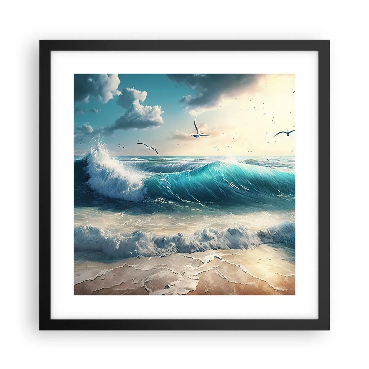 Plakat w czarnej ramie - Szumi tylko dla ciebie - 40x40 cm