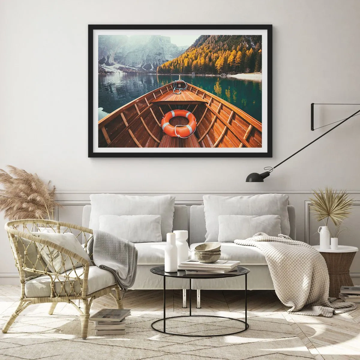 Plakat w czarnej ramie - Górska wycieczka - 40x30 cm