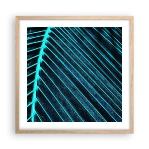 Plakat w ramie jasny dąb - Faktura zieleni - 50x50 cm