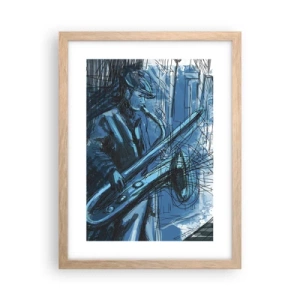 Plakat w ramie jasny dąb - Miejska rapsodia - 30x40 cm