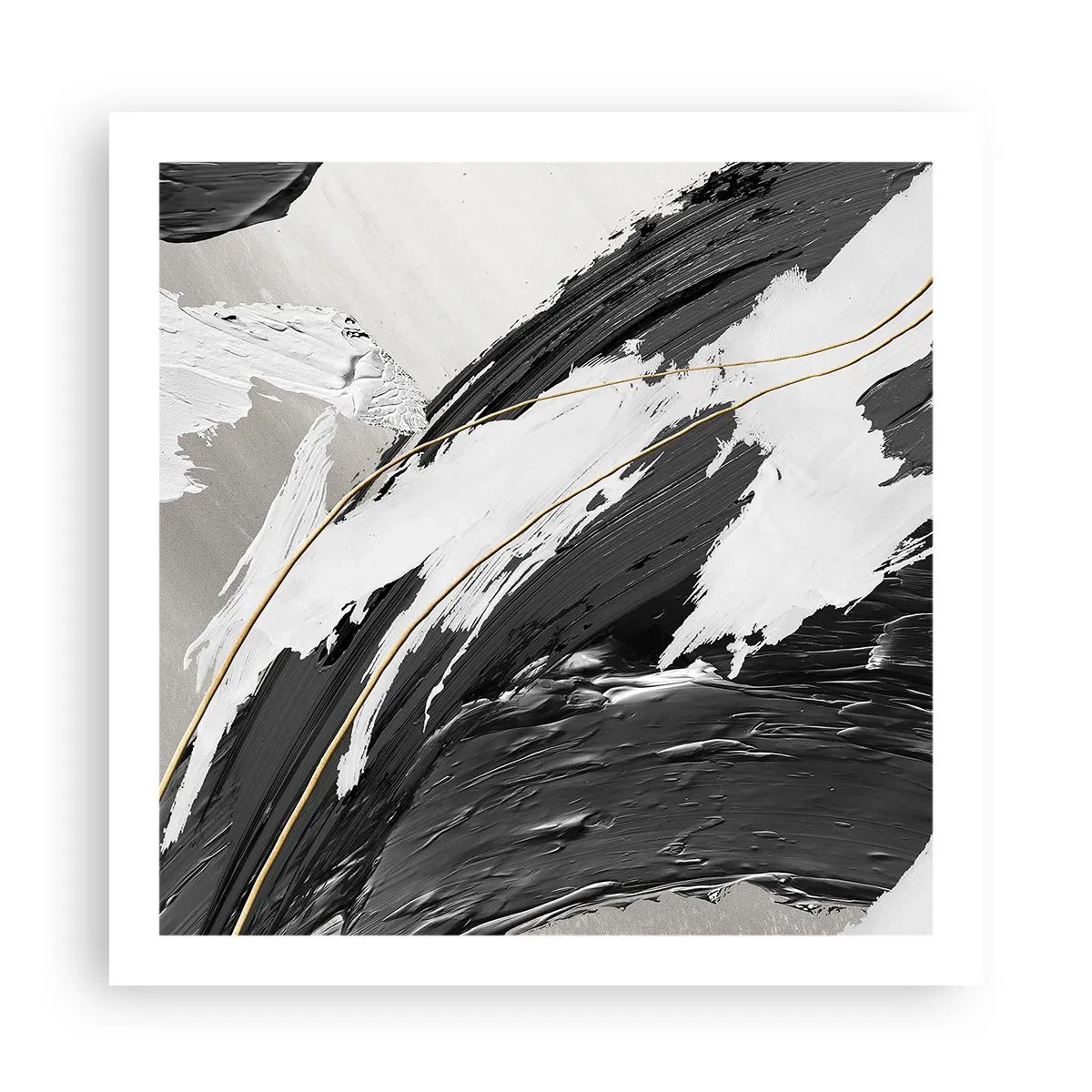 Plakat - Abstrakcja z rozmachem - 60x60 cm