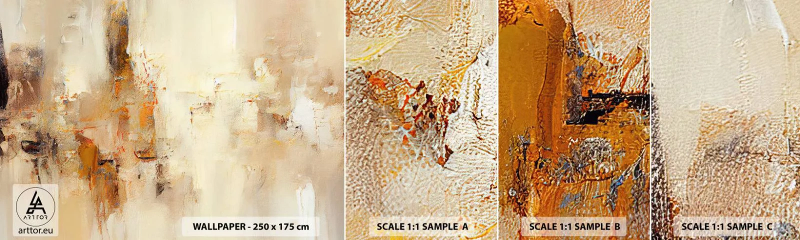 Fototapeta Próbka Standard Eco - Dusza bursztynu - Abstrakcja, Sztuka, Minimalizm - 100x30 cm