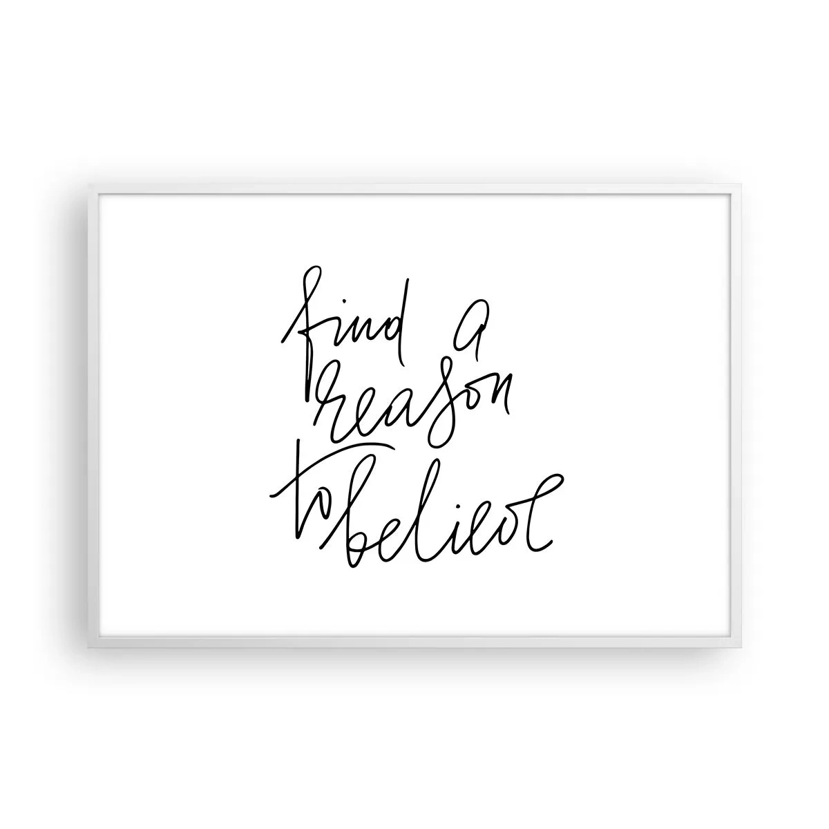 Plakat w białej ramie - To możliwe - 100x70 cm