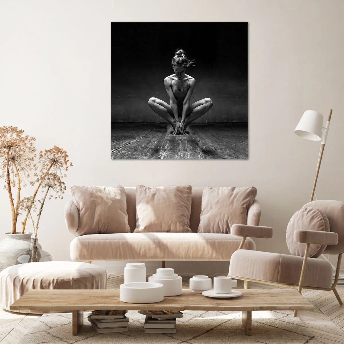 Obraz na płótnie - Skupienie tanecznej energii - 40x40 cm