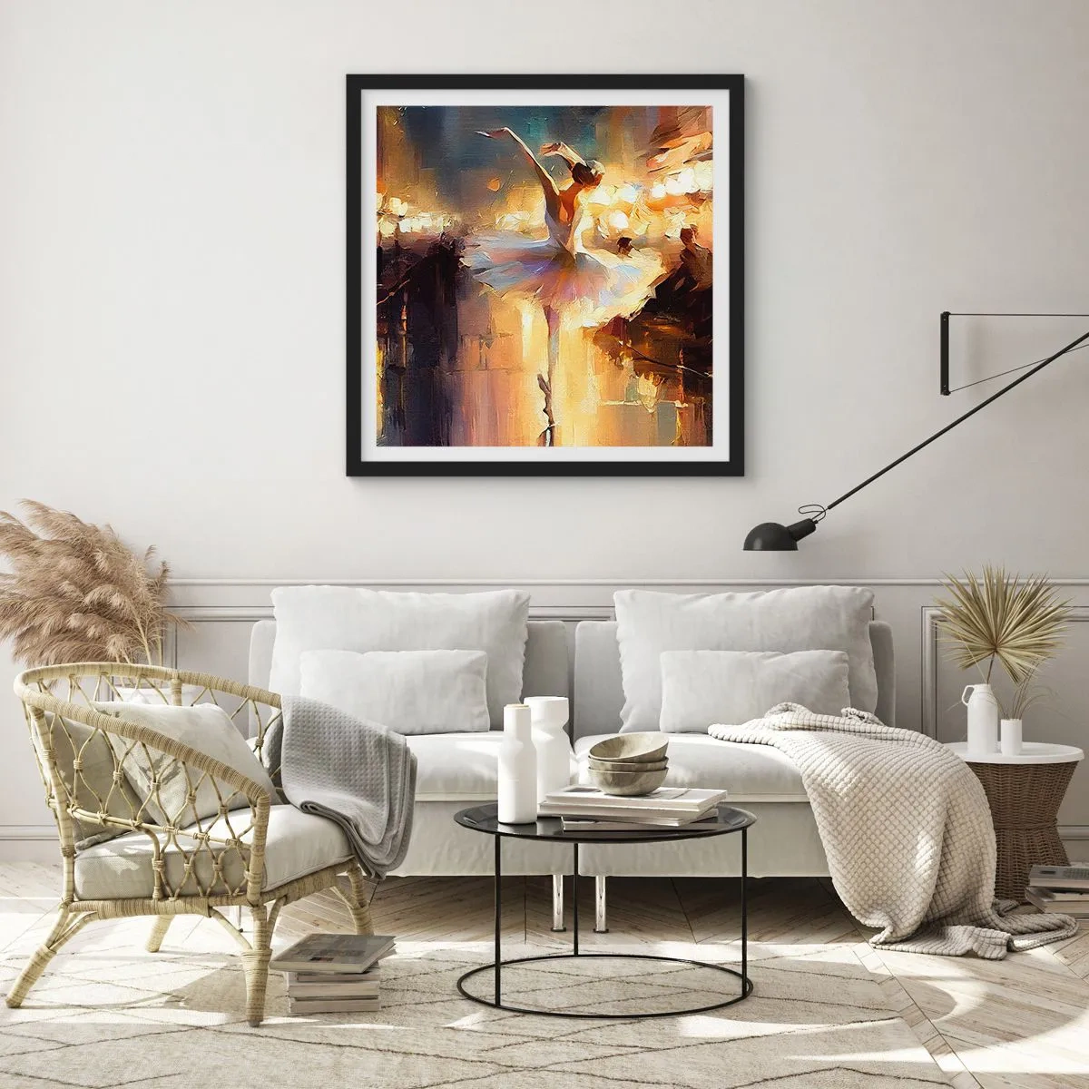 Plakat w czarnej ramie - Cud na ulicy - 30x30 cm