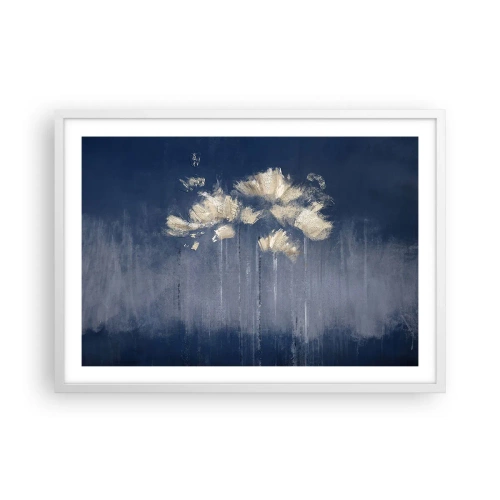 Plakat w białej ramie - Jak płatki na wietrze - 70x50 cm