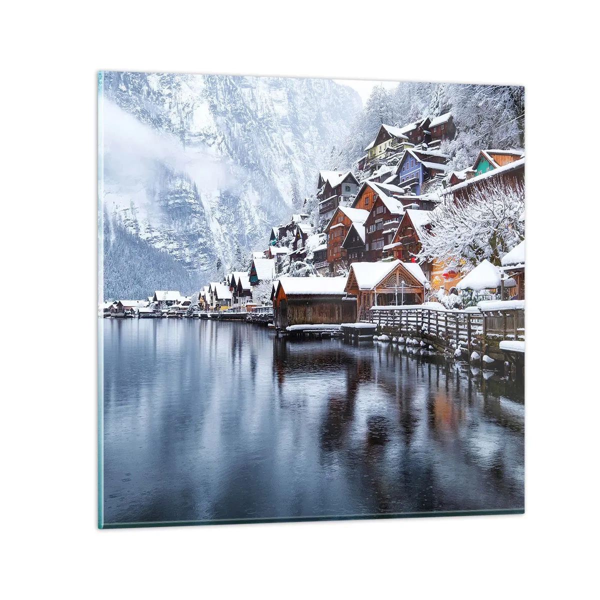 Obraz na szkle - W zimowej dekoracji - 30x30 cm