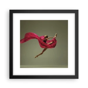 Plakat w czarnej ramie - Tańczący płomień - 30x30 cm