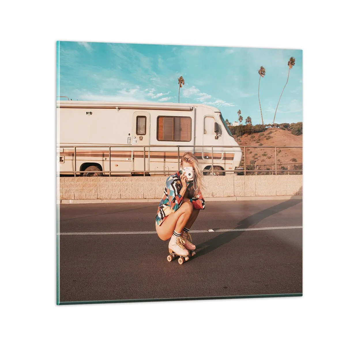 Obraz na szkle - Uśmiech, proszę! - 40x40 cm