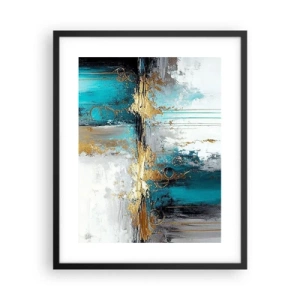 Plakat w czarnej ramie - Wszystko płynie - 40x50 cm