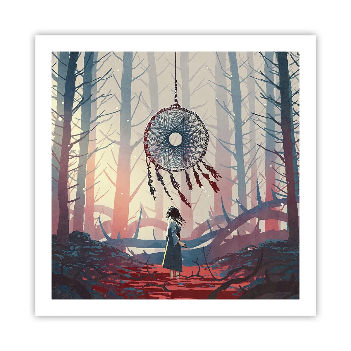 Plakat - Tajemny rytuał szczęścia - 60x60 cm