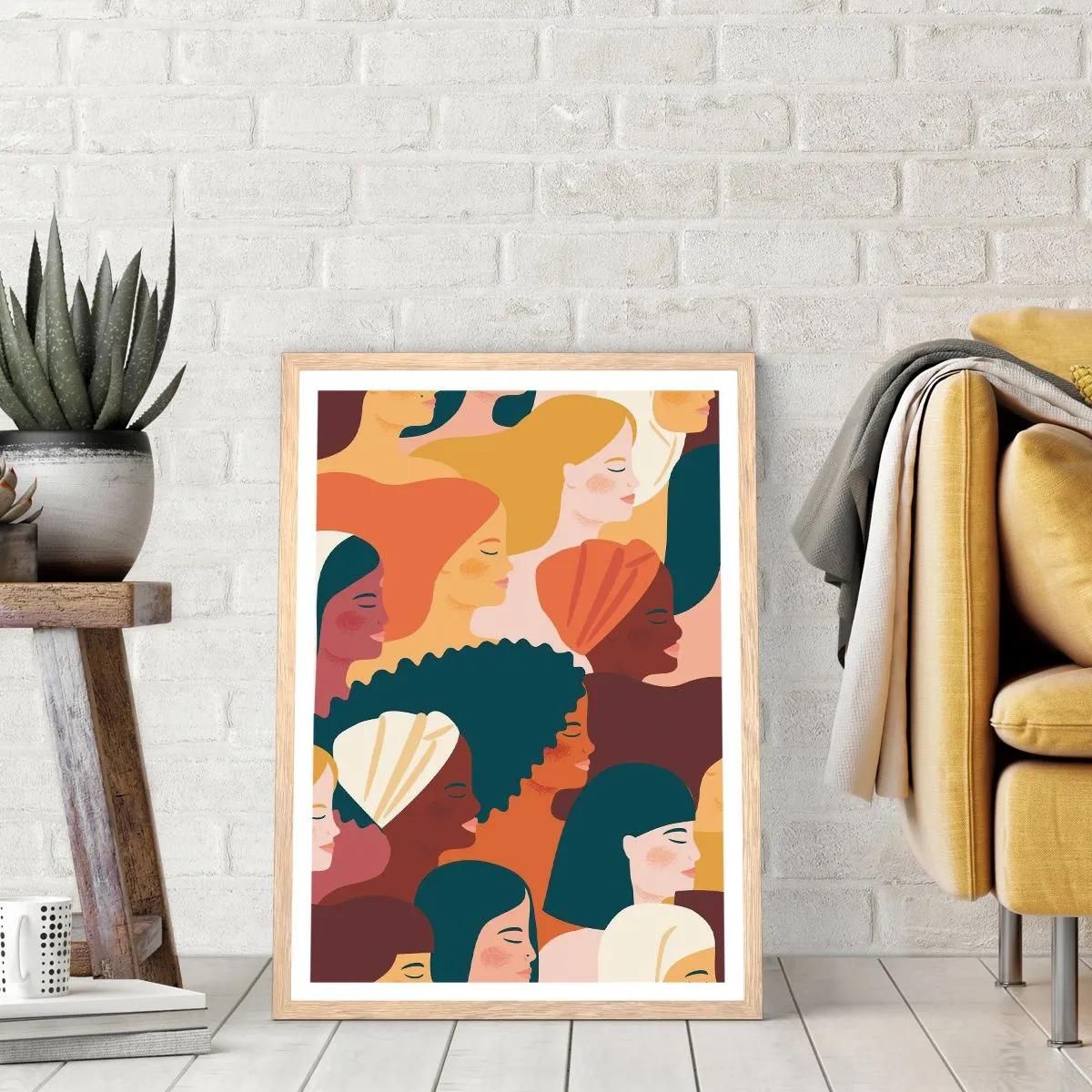 Plakat w ramie jasny dąb - Tylko kobiecość - 40x50 cm