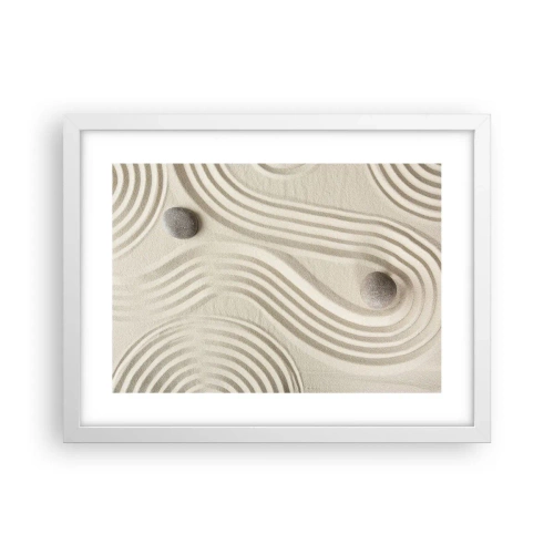 Plakat w białej ramie - Dotyk ciepła - 40x30 cm