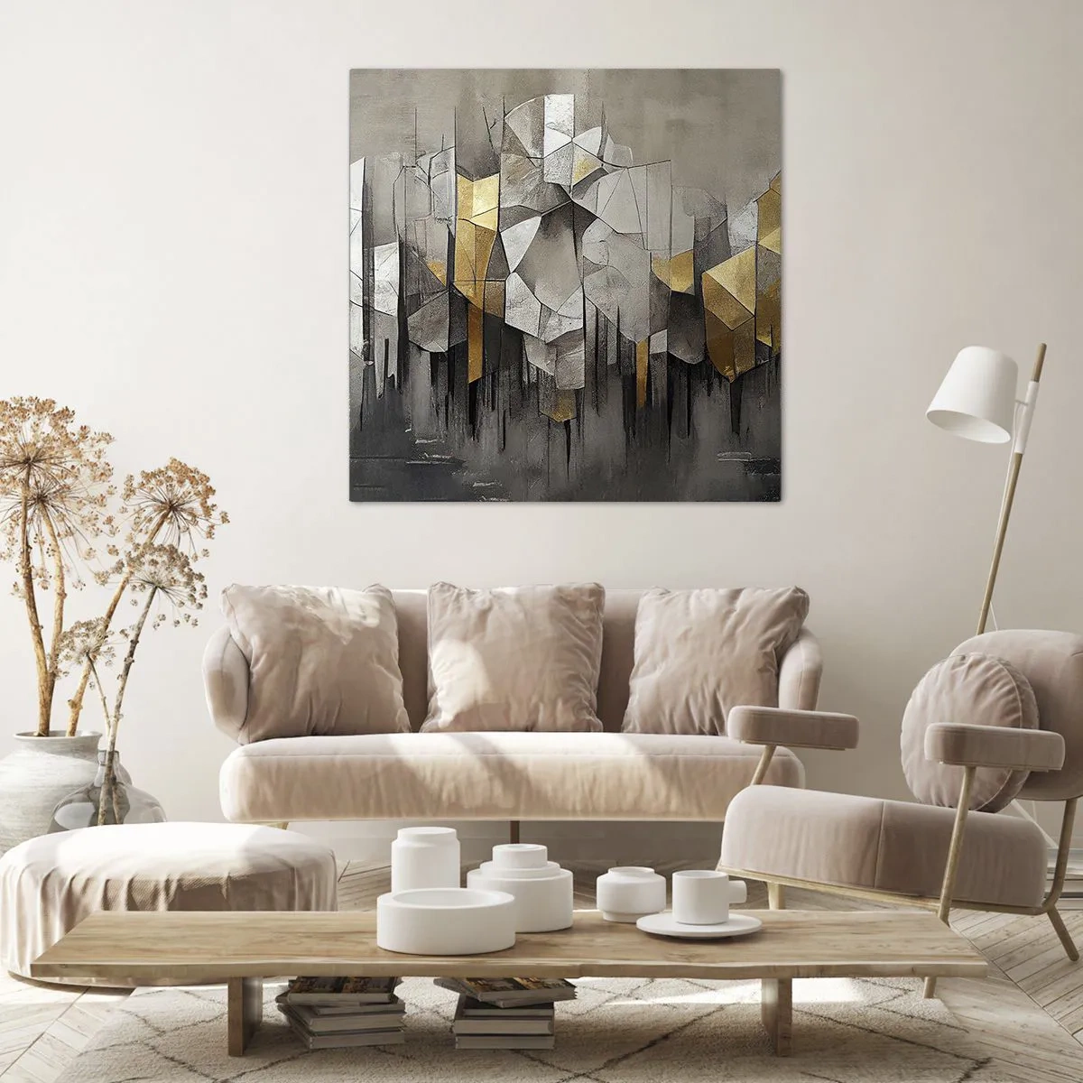 Obraz na płótnie - Kompozycja z lodu i światła - 70x70 cm