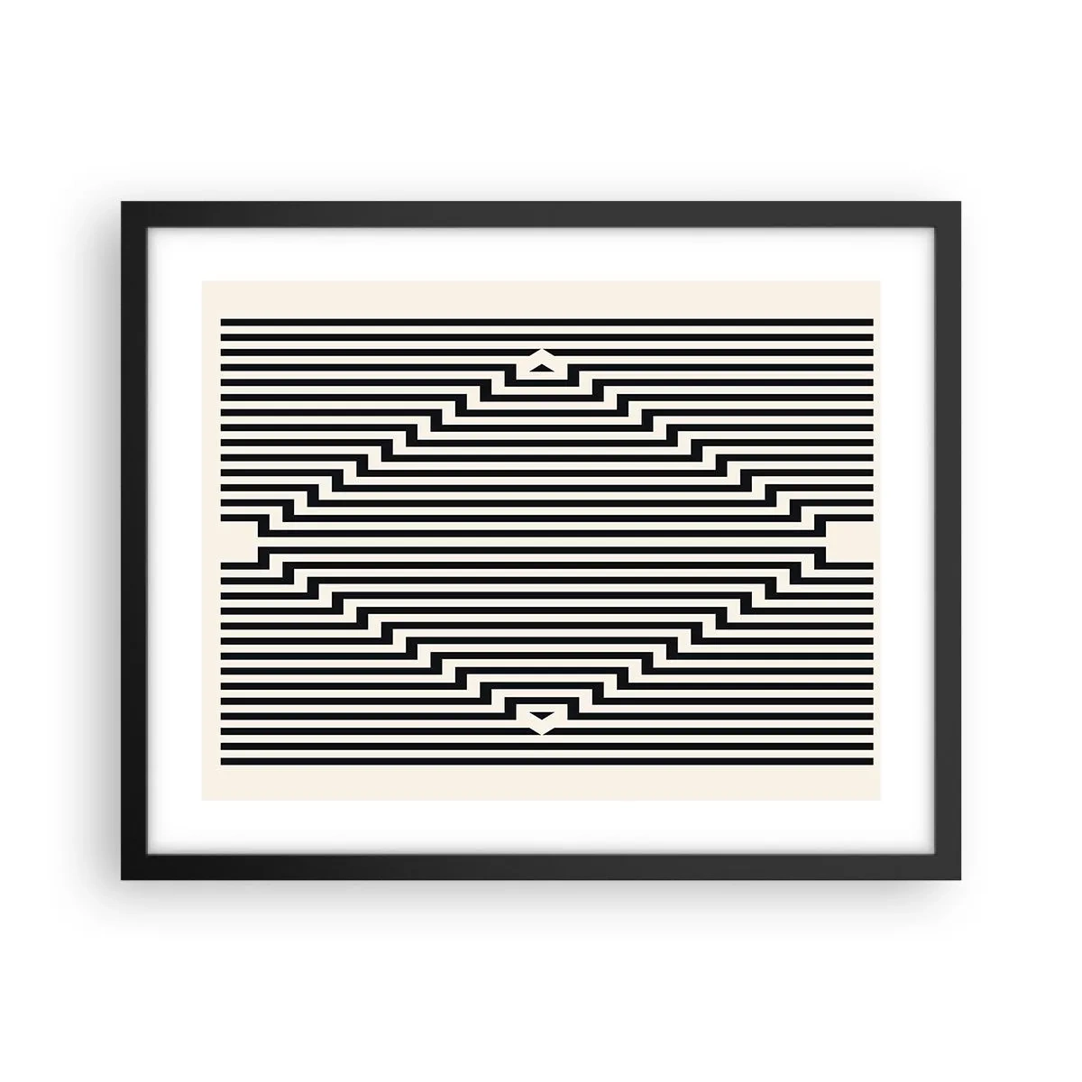 Plakat w czarnej ramie - Geometryczna iluzja - 50x40 cm