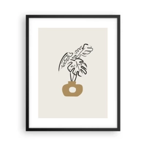 Plakat w czarnej ramie - Monstera – ozdoba domu - 40x50 cm