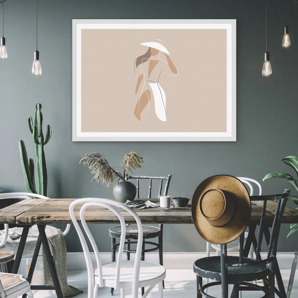 Plakat w białej ramie - Moda to zabawa - 50x40 cm