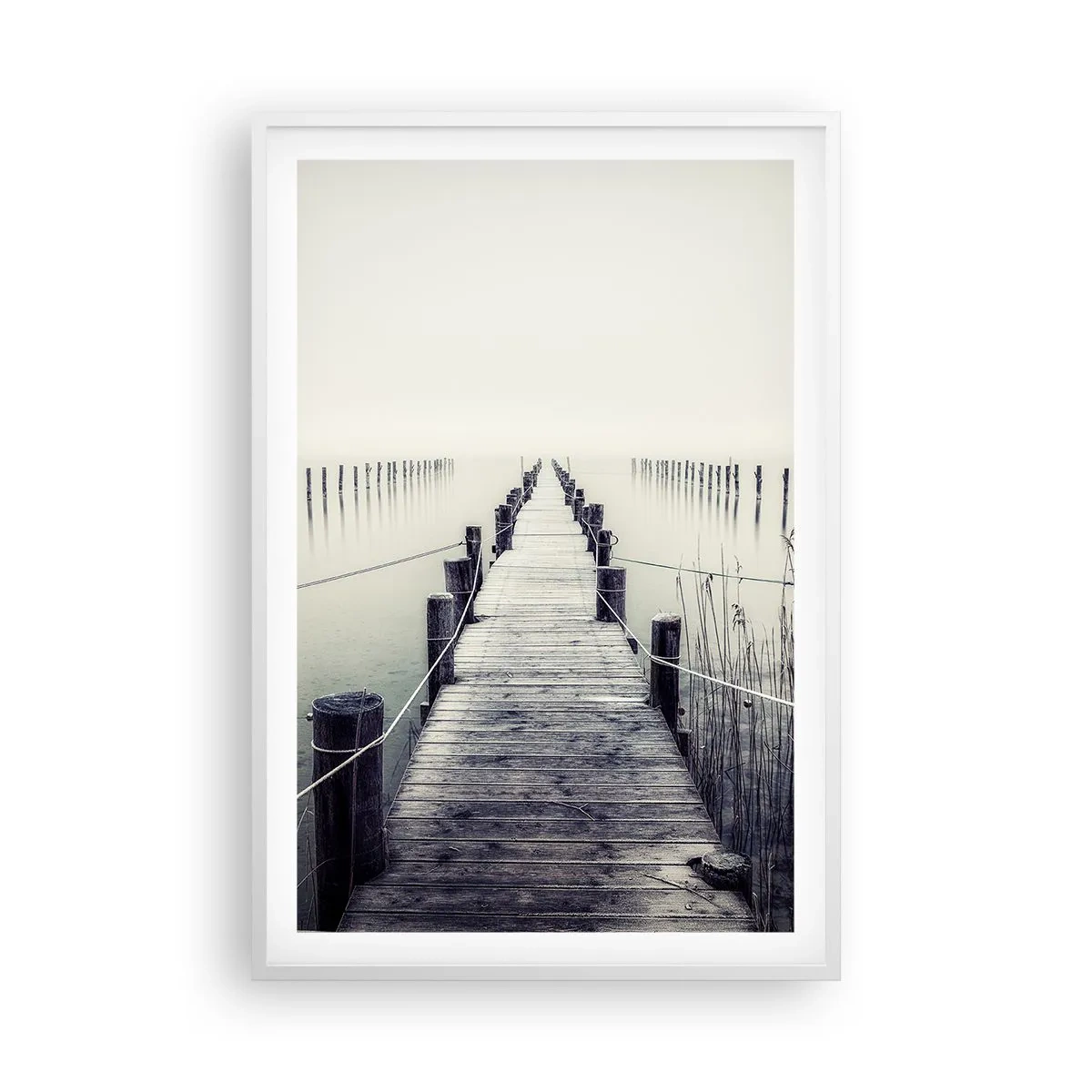 Plakat w białej ramie - Zanurz się w spokoju - 61x91 cm