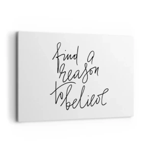 Obraz na płótnie - Motywujący cytat w minimalistycznym stylu - 120x80cm - To możliwe - Nowoczesna dekoracja ścienna do salonu, kuchni i sypialni ARTTOR