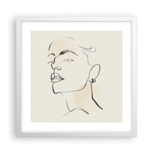 Plakat w białej ramie - Dumne spojrzenie - 40x40 cm