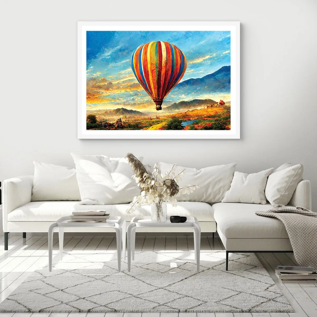 Plakat w białej ramie - W ciszy widać więcej - 40x30 cm