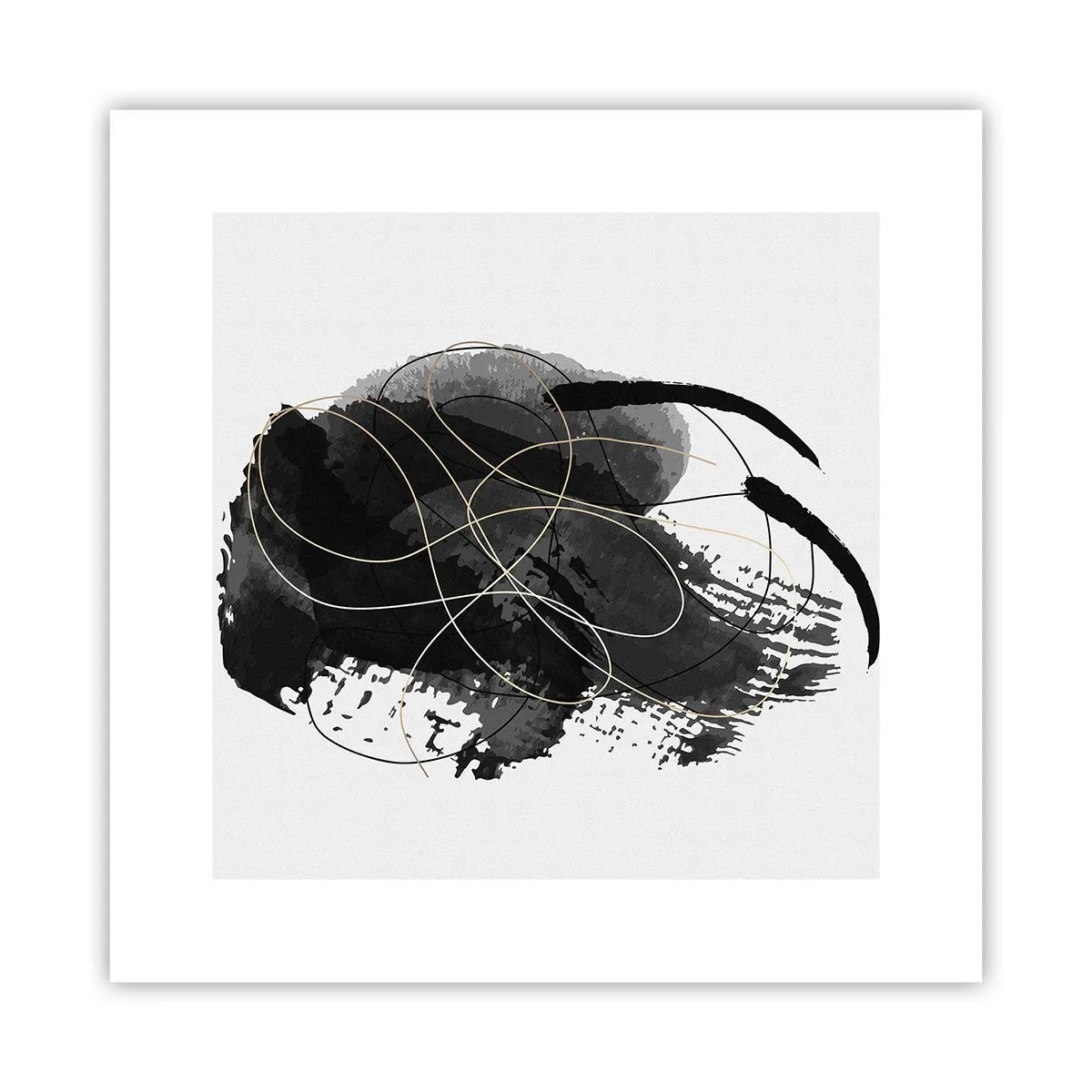 Plakat - Wysnute z czerni - 30x30 cm