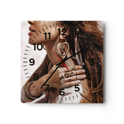 Zegar ścienny - Królowa dzikiej plaży - 40x40 cm