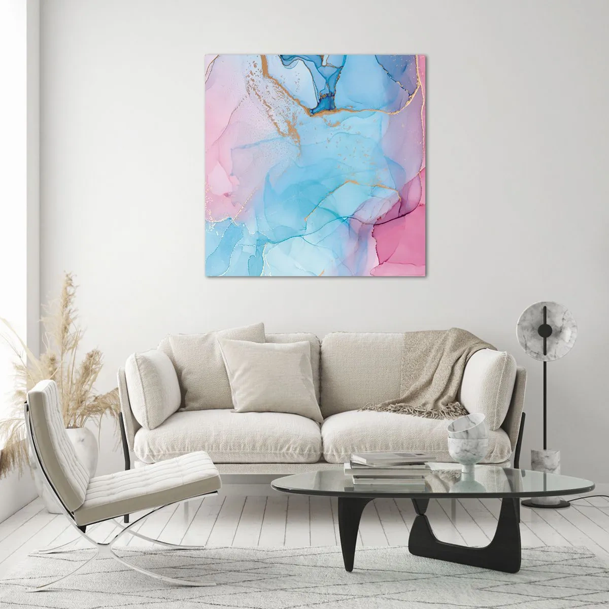 Obraz na szkle - Spotkanie i przenikanie - 40x40 cm