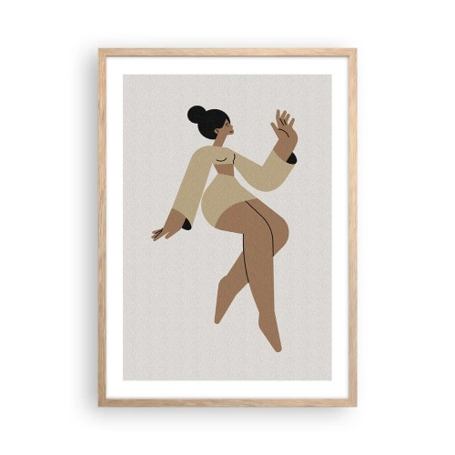 Plakat w ramie jasny dąb - Kształt wdzięku - 50x70 cm