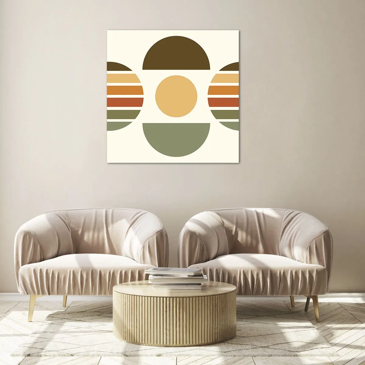 Obraz na szkle - W kolorach ziemi - 70x70 cm