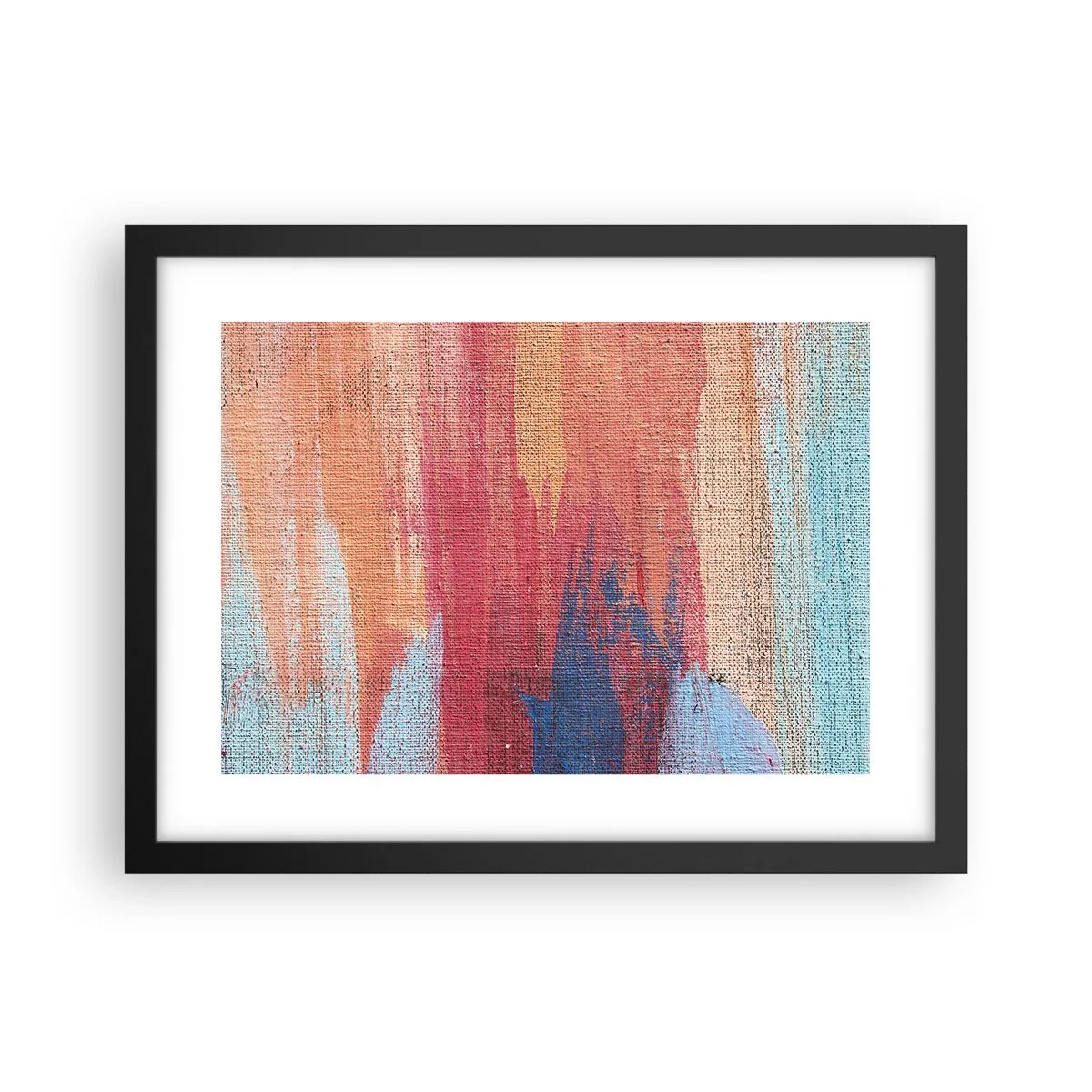 Plakat w czarnej ramie - Spłynąć tęczą - 40x30 cm