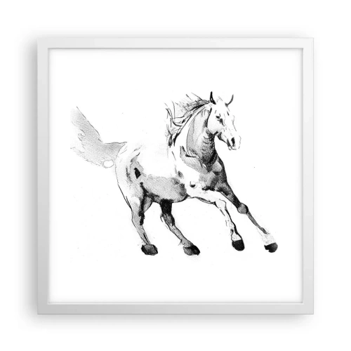 Plakat w białej ramie - Nieujarzmiona dusza - 40x40 cm