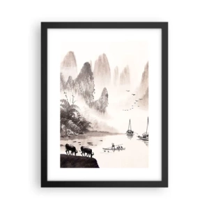 Plakat w czarnej ramie - Egzotyczna codzienność Wschodu - 30x40 cm