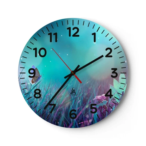 Zegar ścienny - Sekretne życie łąki - 30x30 cm