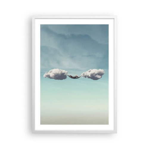 Plakat w białej ramie - Błogość chwili - 50x70 cm
