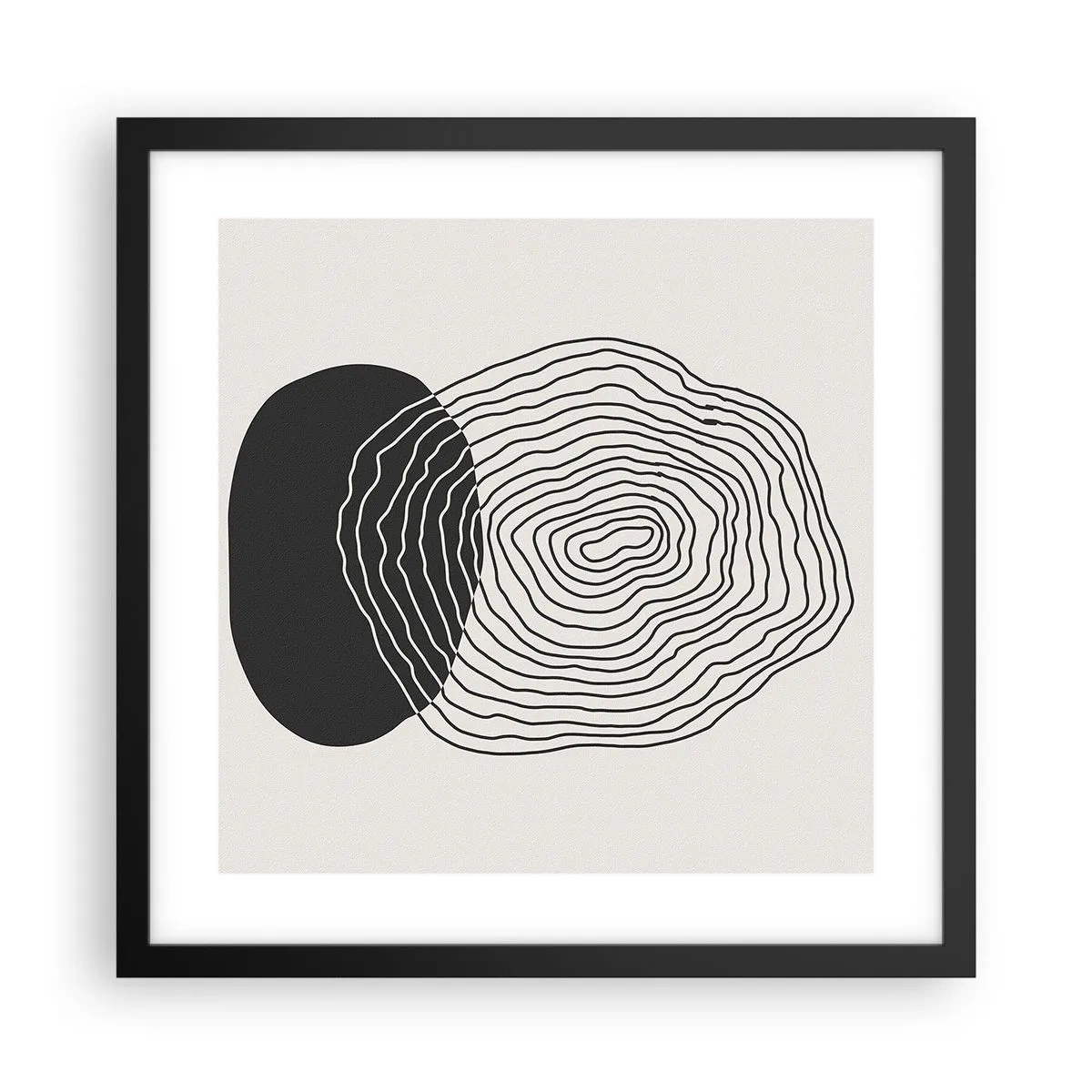 Plakat w czarnej ramie - Trwanie i drganie - 40x40 cm