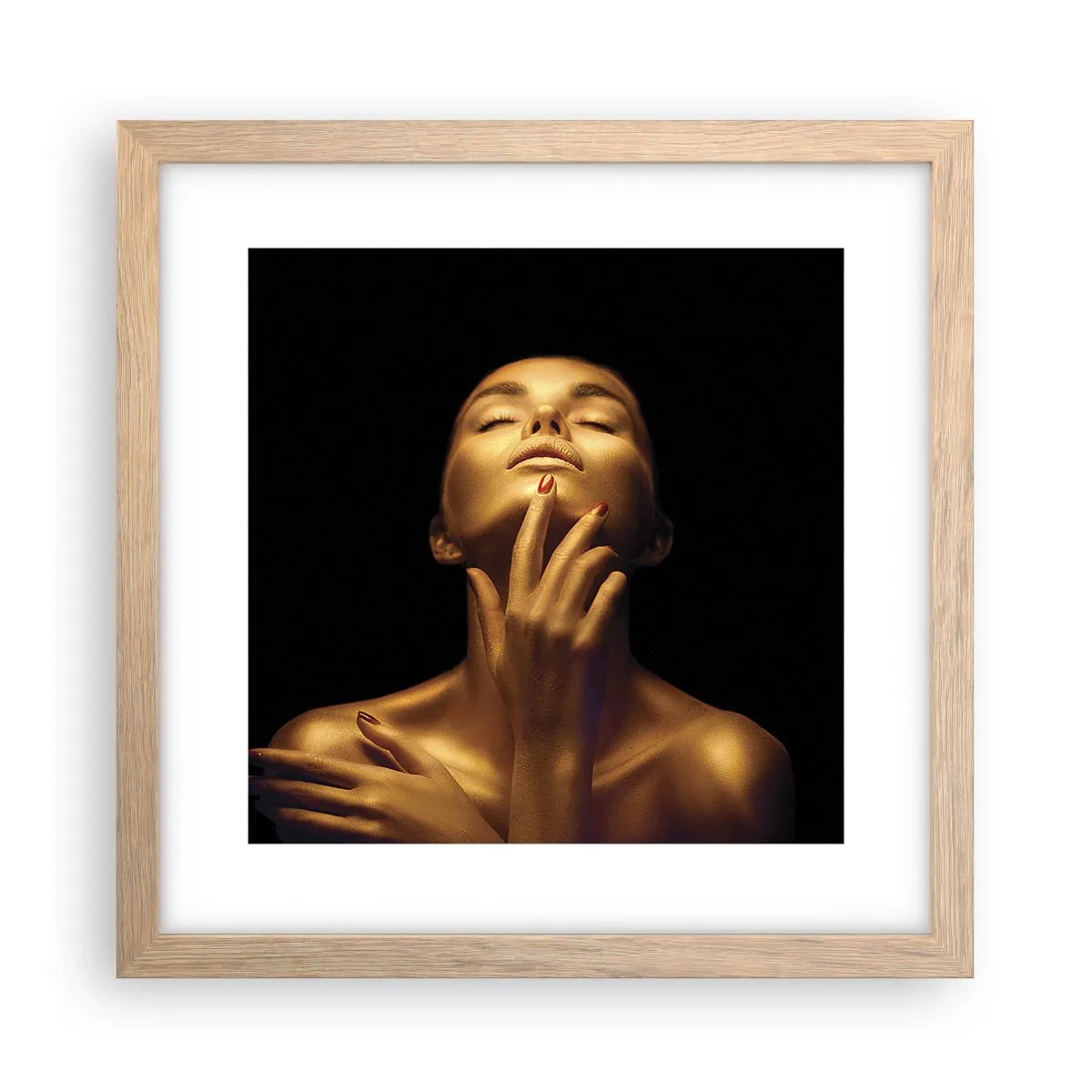 Plakat w ramie jasny dąb - Jak złoty jedwab - 30x30 cm