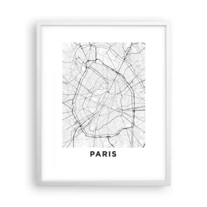 Plakat w białej ramie - Kwiat Paryża - 40x50 cm