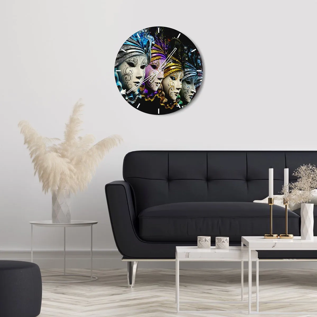 Zegar ścienny - Tajemnica w złocie i w srebrze - 40x40 cm