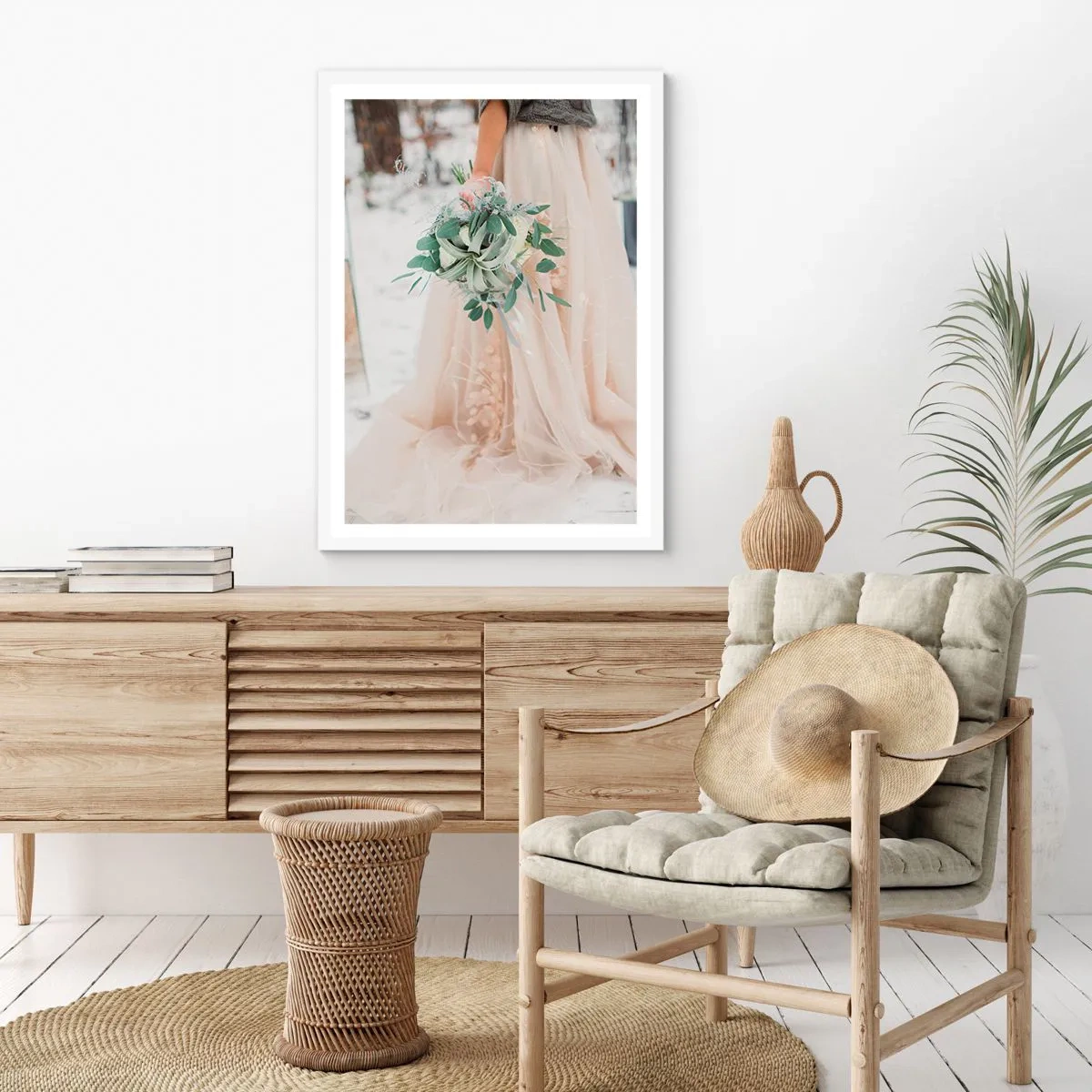 Plakat w białej ramie - I żyli długo i szczęśliwie - 50x70 cm